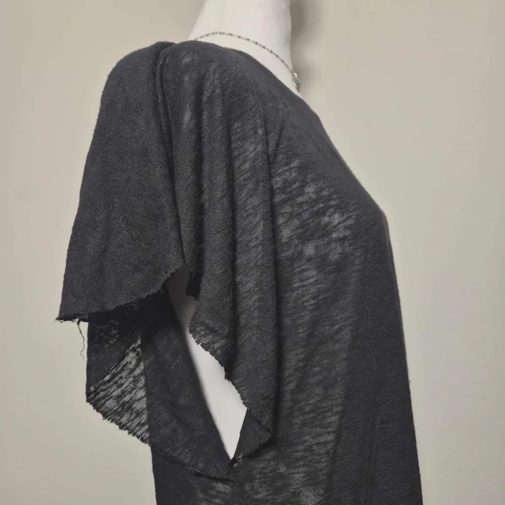 Billabong Out For Waves Sheer Coastal Cover Up Burnout Knit Fluttery Tunic Top L - Picture 7 of 14